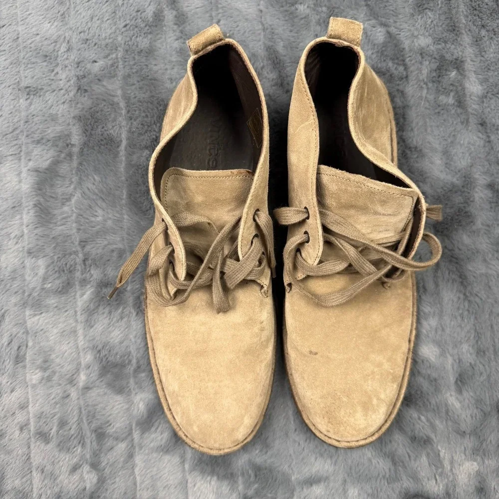 Vince Mens Tan Suede Desert Chukka Boots Made in Italy Crepe Sole 12M